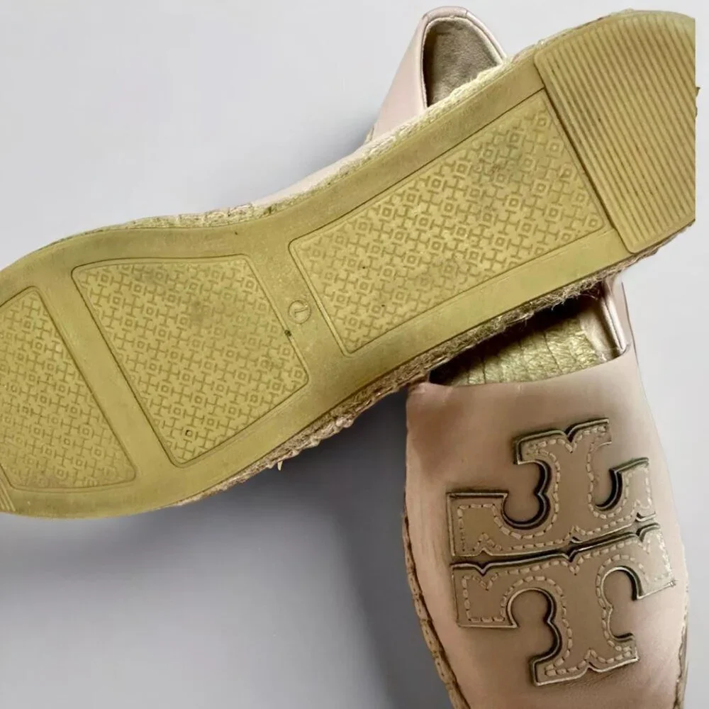 Tory Burch Ines Logo Espadrille Flats Women's Size 7